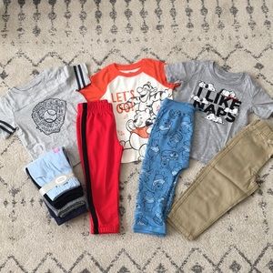 Baby Boy Toddler 24 Month Lot 3 Shirts 7 pants NEW